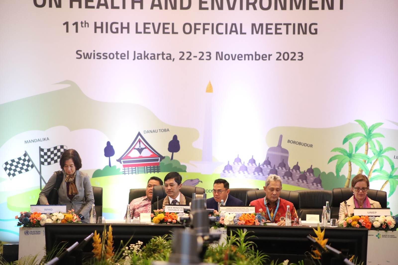 Pembukaan High Level Official Meeting (HLOM) ke-11 dari Asia Pacific Regional Forum of Health and Environment (APRFHE) di Swissotel, Pantai Indah Kapuk, Jakarta, Rabu (22/11/2023). (Ist)