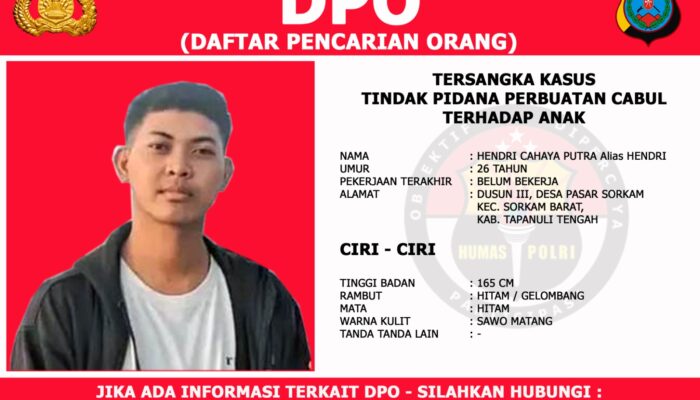 Polres Tapteng DPO-kan Tersangka Pencabul Anak Di Bawah Umur
