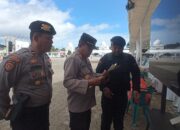Polres Simeulue Dampingi Brimobda Aceh Sterilkan Tribun MTQ