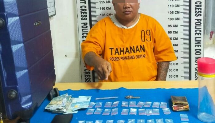 Polres P. Siantar Ringkus Pemilik 40 Paket Sabu