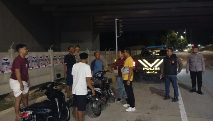 Patroli Geng Motor Di Langkat, 2 Sajam Dan 4 Remaja Terjaring 