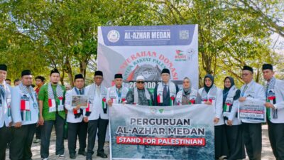 Perguruan Al Azhar Medan Peduli Palestina Salurkan Donasi Rp65 Juta ke DD Waspada Perguruan Al Azhar Medan Peduli Palestina Salurkan Donasi Rp65 Juta ke DD Waspada