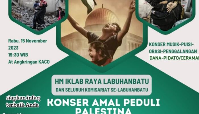 PC HM Iklab Raya Labuhanbatu Gelar Konser Amal Peduli Palestina