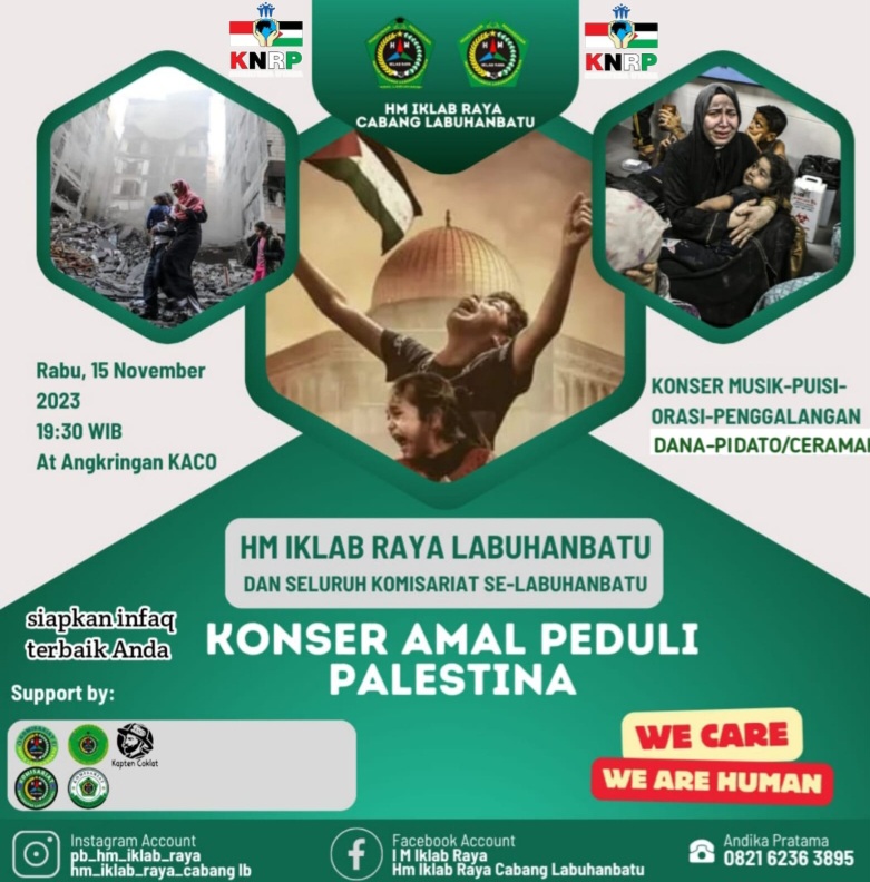 PC HM Iklab Raya Labuhanbatu Gelar Konser Amal Peduli Palestina
