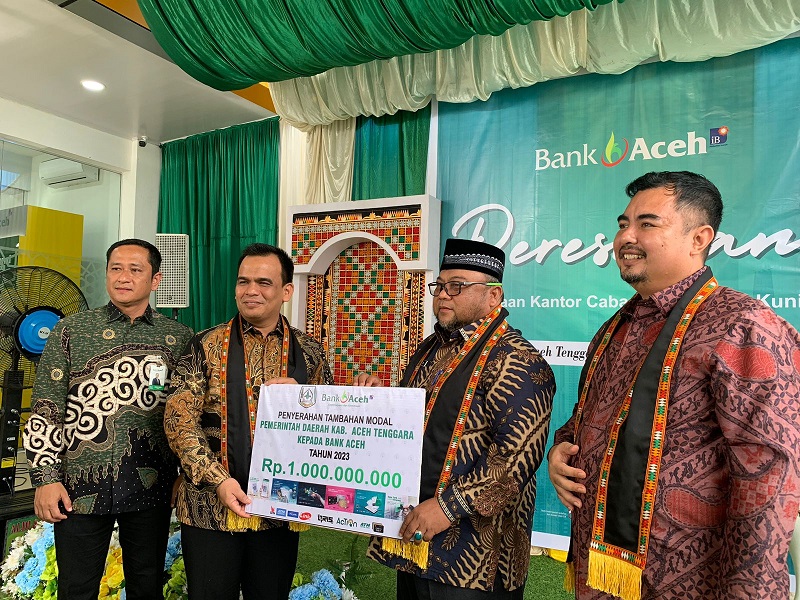 Plt Sekda Agara Resmikan Kantor Bank Aceh Cabang Pembantu Kuning