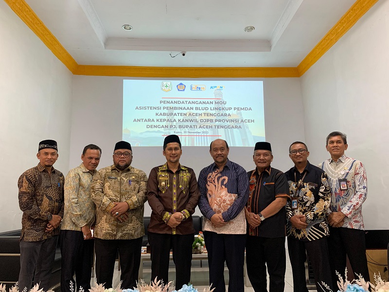 Pj Bupati Agara Tandatangani MoU Dengan Kakanwil DJPB Aceh