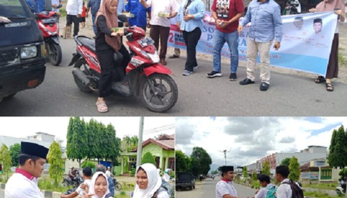 TKD Prabowo-Gibran Bagikan Makan Siang Dan Susu Gratis