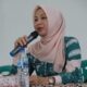 Ketua TP PKK Madina Eli Mahrani Jafar Sukhairi Nasution menghadiri pelantikan TP PKK Kec. Ulupungkut di kantor Camat Ulupungku, Kab. Madina, Kamis (9/11). Waspada/Ist
