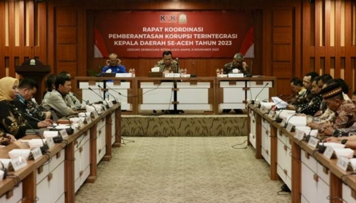 Kepala Daerah Se-Aceh Ikuti Rakor Pemberantasan Korupsi Bersama KPK
