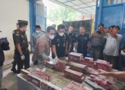 Bea Cukai Langsa Musnahkan Jutaan Batang Rokok Ilegal