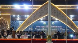 Acara pembukaan MTQ XXXVI tingkat Provinsi Aceh di Kabupaten Simeulue. Minggu (26/11) malam oleh Pj Gubernur Achmad Marzuki. Waspada/Rahmad