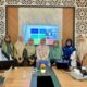 Para dosen dan mahasiswa IAIN Langsa dari kiri ke kanan, Tajul ula, M.SI, Shelly Midesia, M.Si, Mitha Rizky Ilahi, Nurjanah,M.Ek, Juli Dwina Puspita Sari, M.Bus (Adv), Rafiza zuliani, M.Sh, Agustinar, M.E.I, Ismahani, Dhiyaul Fayyadh melakukan foto bersama usai presentasi di UIN Mataram. (Waspada/Ibnu Sa'dan)