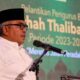 Sekda Aceh, Bustami Hamzah, saat menyampaikan sambutan pada acara Pelantikan Pengurus Besar Rabithah Thaliban Aceh Periode 2023-2027, di Hotel Hermes Pallace, Banda Aceh, Rabu, (29/11) malam. (Waspada/Ist)