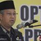 Asisten Administrasi Umum Sekda Aceh, H. Iskandar AP, mewakili Penjabat Gubernur Aceh, saat membuka Rakor Satgas Saber Pungli UPP Provinsi Aceh tahun 2023 di Hotel Grand Permatahati, Banda Aceh, Kamis (30/11). (Waspada/Zafrullah)