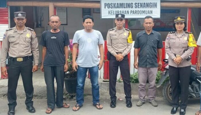 Pastikan Kenyamanan Masyarakat, Personel Polres P.Siantar Sambangi Pos Kamling