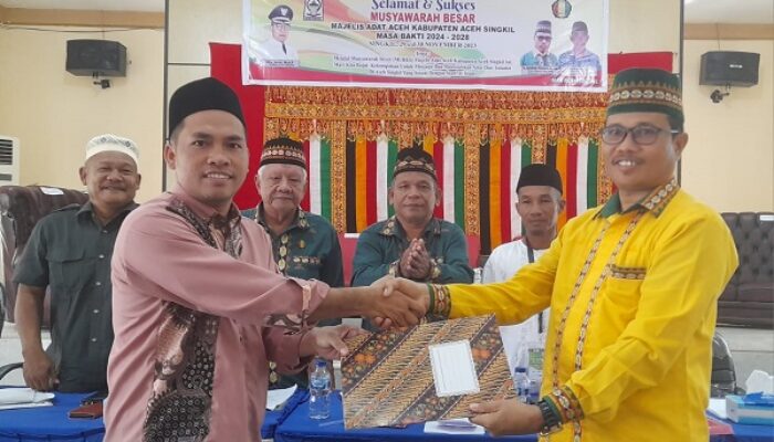 Zakirun Pohan Terpilih Secara Aklamasi Pimpin MAA Aceh Singkil