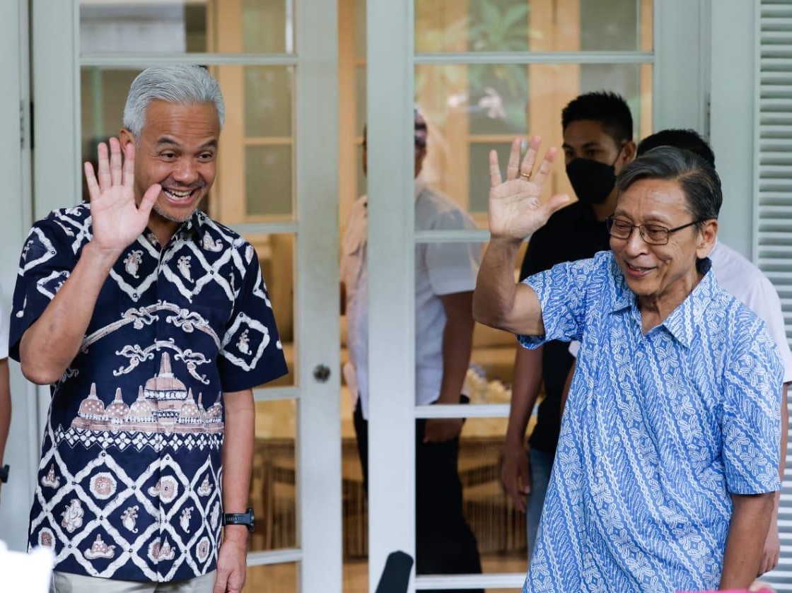 Ganjar Bertemu Mantan Wapres Boediono, Bahas Ekonomi Dan Kepemimpinan