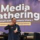 Kepala Kanwil DJP Sumut I Arridel Mindra dalam acara media gathering di Santika Premiere Dyandra Hotel Medan, Selasa (19/12).