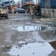 TERLIHAT satu ruas jalan di kawasan Pelabuhan Perikanan Samudera Belawan penuh genangan air dan memprihatinkan. Waspada/Ist