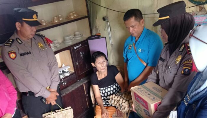 Polres P. Siantar Bantu Sembako Korban Bencana