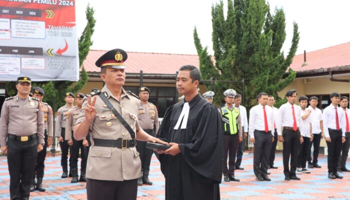 Kapolsek Pangaribuan Polres Taput Dilantik, 2 Pejabat Purna Bhakti Dilepas