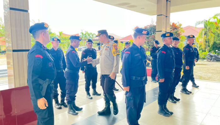 15 Personel Brimob BKO Amankan Tahapan Pemilu Di Tapteng