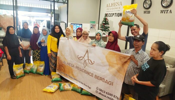 Sambut Natal dan Tahun Baru 2024, Hotel Alhesa Residence Berbagi Dengan Warga Sekitar