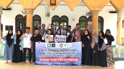 Gabungan Remaja Masjid Kecamatan Bangun Purba Galang Donasi Untuk Palestina