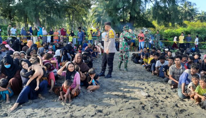 180 Pendatang Ilegal Rohingya Kembali Berlabuh Di Pidie, Kamp Minaraya Penuh