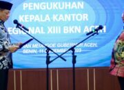 Pj Gubernur Kukuhkan Kepala Regional 13 BKN Aceh Yang Baru