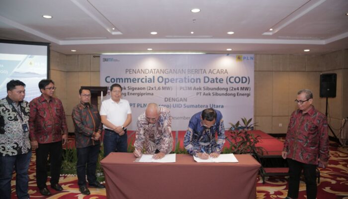 Komitmen Transisi Energi, PLN UID Sumut Tandatangani COD Bersama