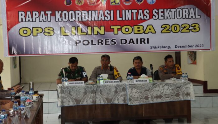 Wujudkan Operasi Lilin Toba 2023, Polres Dairi Rakor Lintas Sektoral