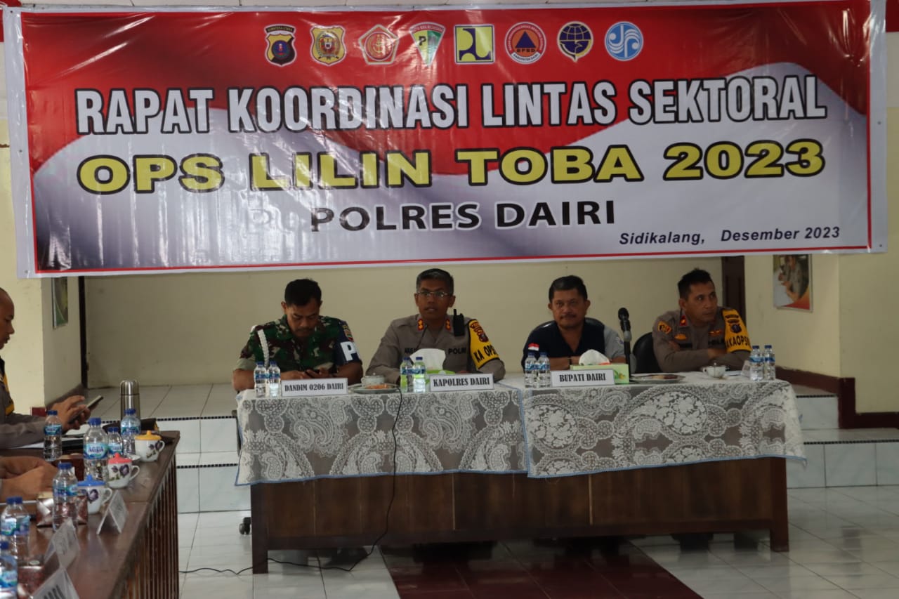 Wujudkan Operasi Lilin Toba 2023, Polres Dairi Rakor Lintas Sektoral