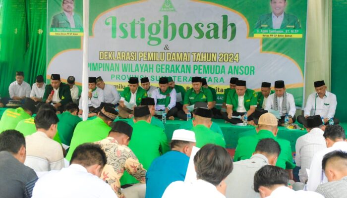 PW GP Ansor Sumut Istighosah Dan Deklarasi Pemilu Damai