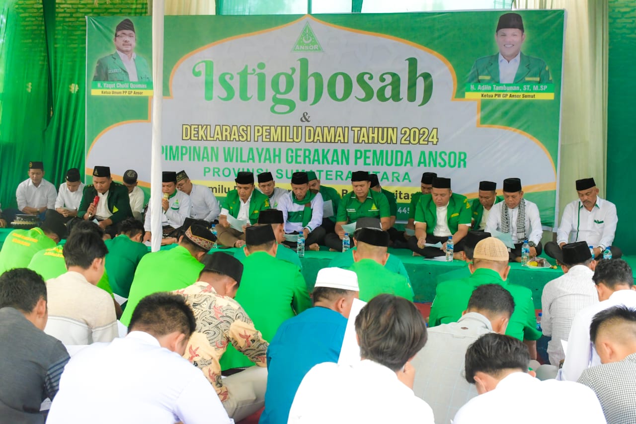 PW GP Ansor Sumut Istighosah Dan Deklarasi Pemilu Damai
