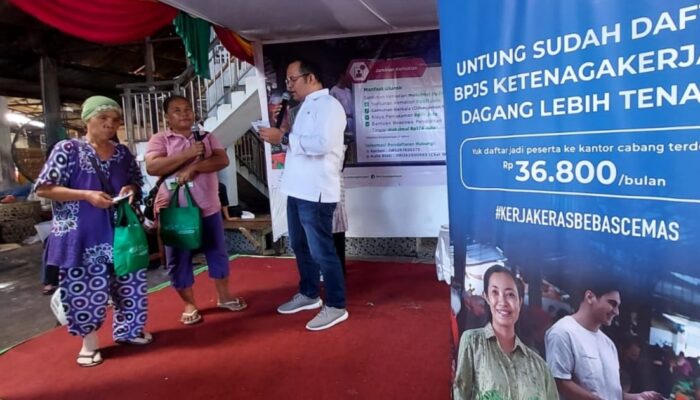 BPJamsostek P. Sidimpuan Sosialisasikan Aktivasi Pasar Kerja Keras Bebas Cemas