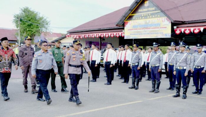 Polres Pidie Apel Gelar Pasukan Ops Lilin Seulawah 2023