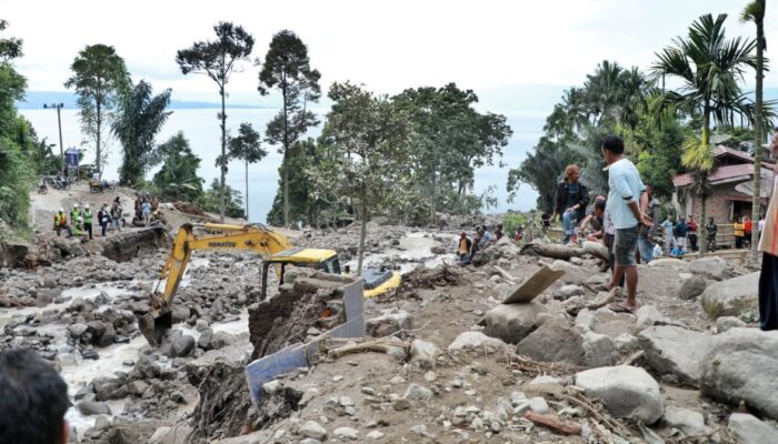Pasca Banjir Nagori Purba Pasir, PUTR Simalungun Pasang Jembatan Bailey