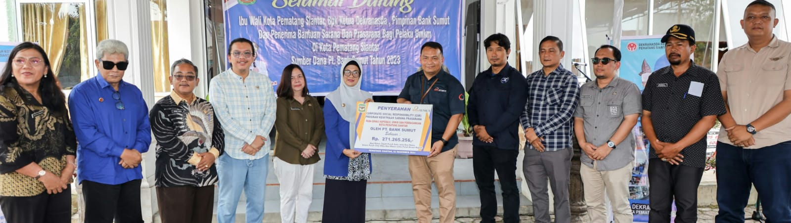 Pemko P. Siantar Salurkan Bantuan CSR Bank Sumut