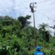 Petugas PLN dengan sigap melakukan pemulihan jaringan pasca tanah longsor di Kabupaten Mandailing Natal (23/12).