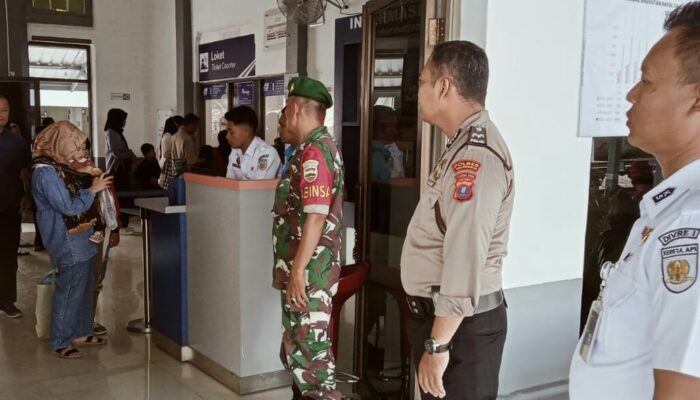 Sambut Natal, Polres P. Siantar Amankan Stasiun KA Expres