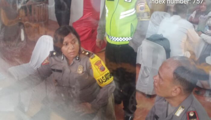 Kabag SDM Polres Langkat Cek Pos Pelayanan Ops Lilin Toba 2023