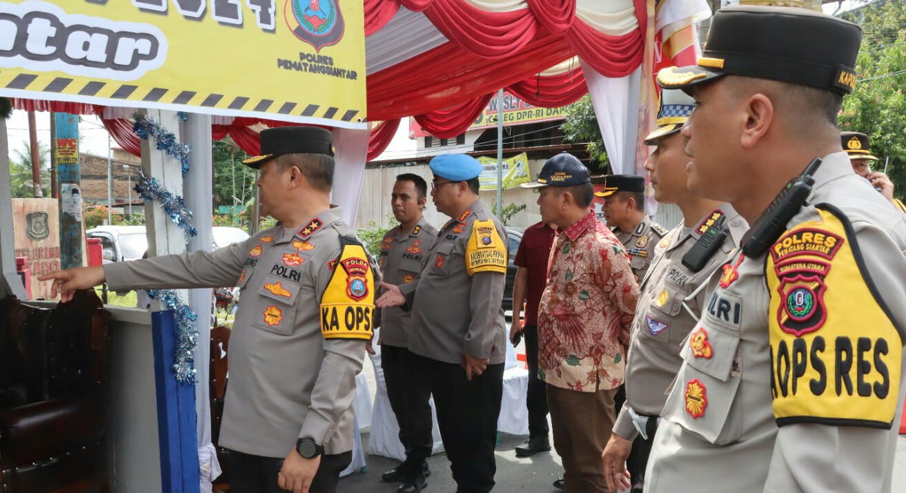 Kapoldasu Bersama Kapolres Cek Pospam Di P. Siantar