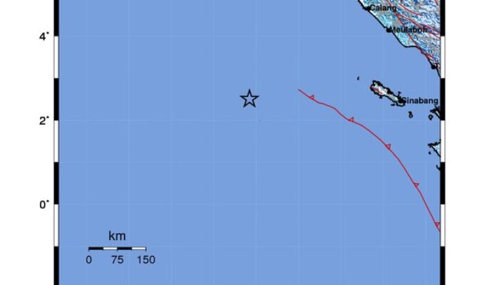 Gempa Dangkal 6,6 Magnitude Di Laut Aceh