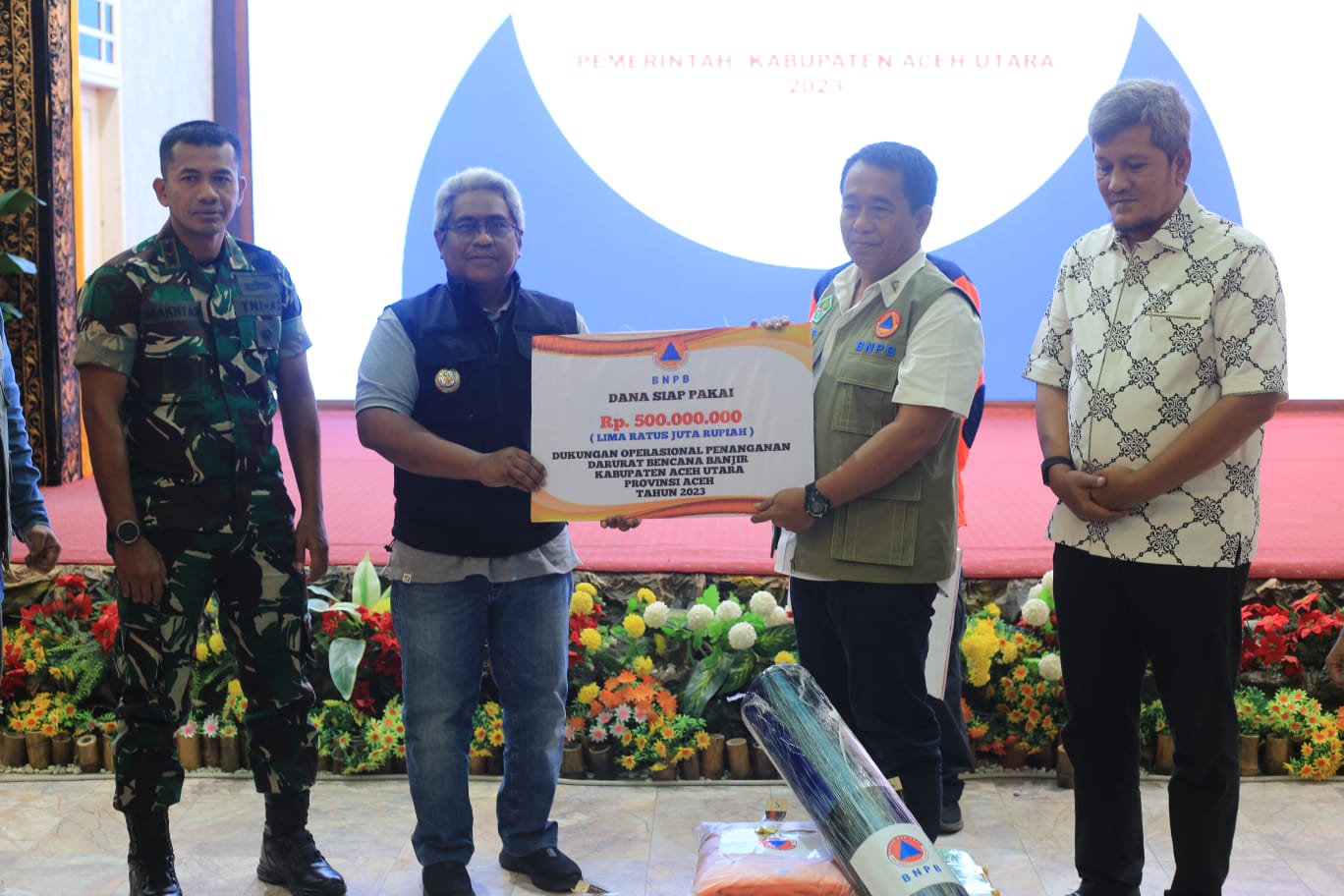 Bahas Penanganan Banjir, Pj Bupati Aceh Utara Gelar Rakor Dengan BNPB