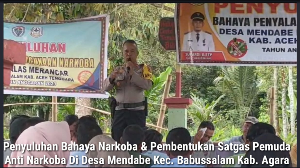 Polsek Babussalam Sosialisasi Bahaya Narkoba