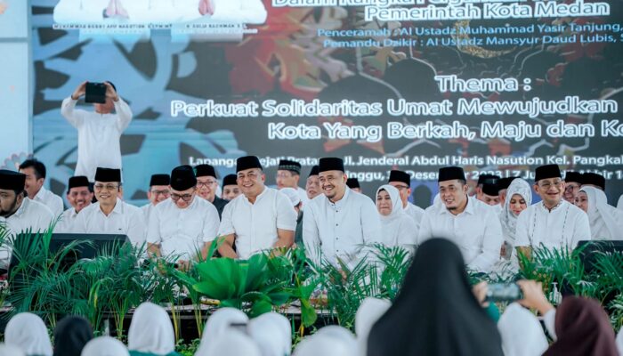 Di Tausiyah, Dzikir dan Doa Bersama, Bobby Nasution: Mohon Doakan Kami Agar  Pembangunan Dapat Dituntaskan