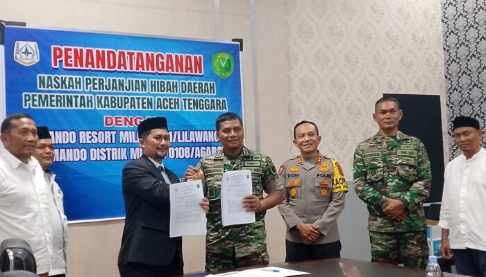 Pemkab Agara Dan TNI POLRI Teken NPHD