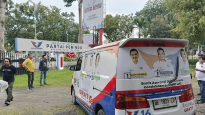 DPW Perindo Sumut Berikan Ambulans ke Perindo Medan