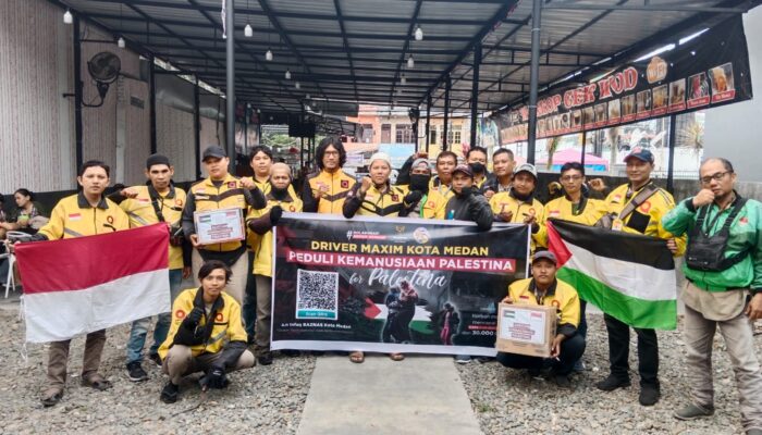 Selama Lima Hari, Driver Maxim Kota Medan Galang Dana Kemanusiaan Untuk Palestina